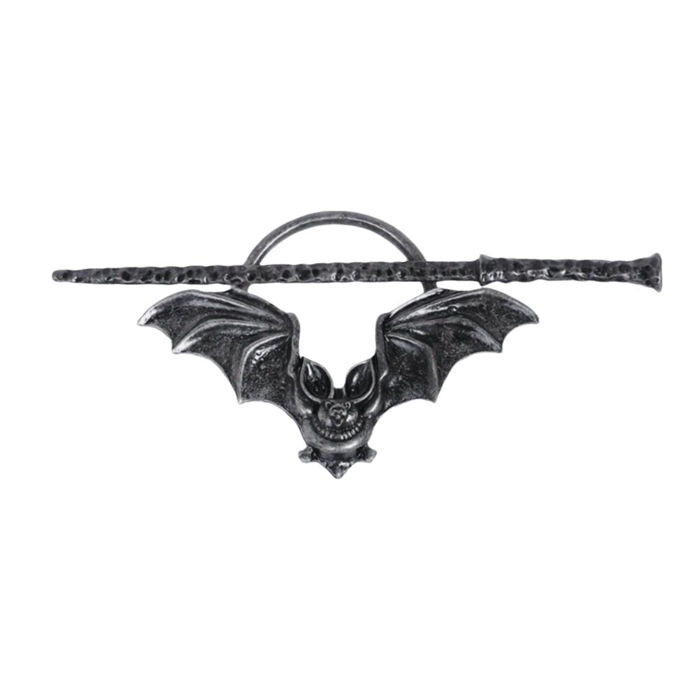 Metal Bat Hair Bun Flexible Gothic Hairpin Halloween Bat Disk Hairpin Party Accessories