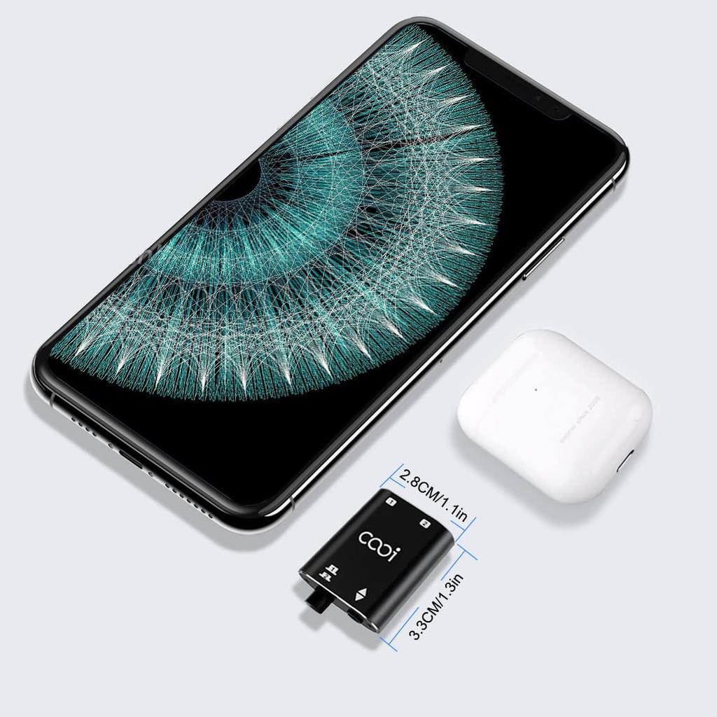 Stereo audio COOIDEA spolu s audio podporuje 1 vstup 2 výstupy nebo 2 vstupy 1 výstup a je přepínačem audio reproduktorů AUX pro mobilní telefony a 3,5mm přepínačem,