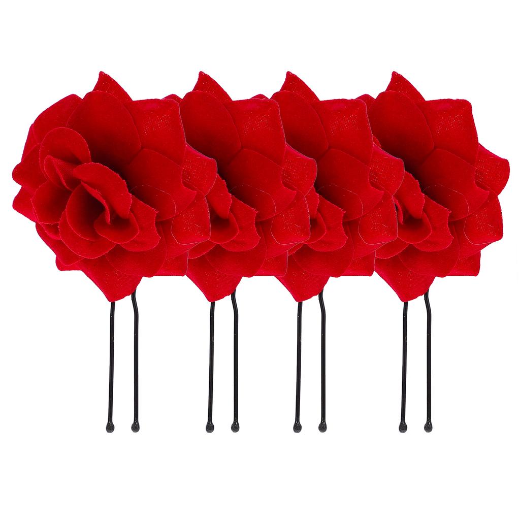 6 Pcs Hairpin Clip Barrettes Flower Girl Party Chic Accessories Wedding Zinc Alloy Rose Headdress Miss Bride