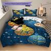 3pc Festive Atmosphere Style Cover Set - 1 Quilt Cover + 2 Pillowcases, All Seasons Bedroom Setting, Perfect for Home001