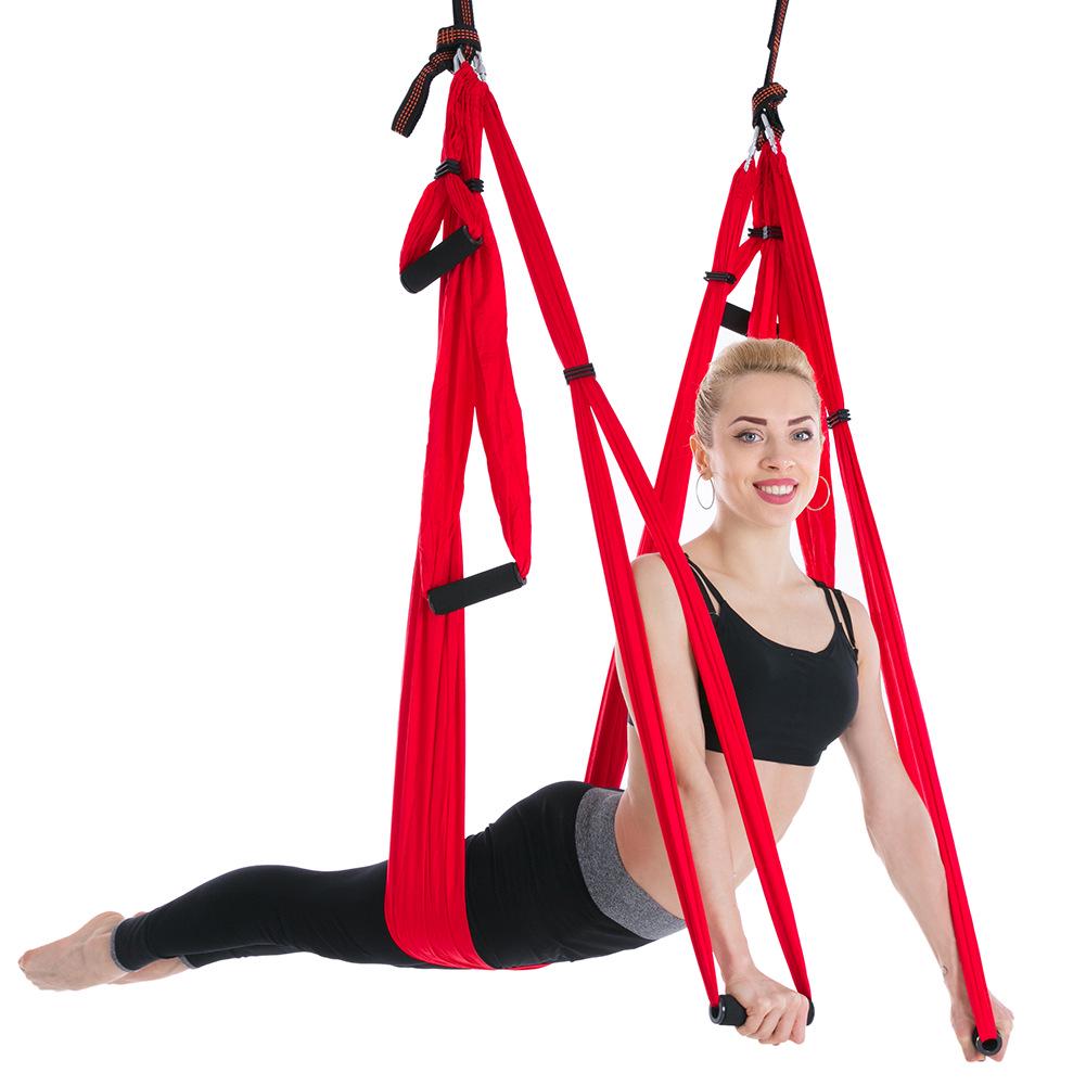 Two-Tone Inversion Gravity Aerial Yoga Hammock: Indoor Fitness Swing Chair