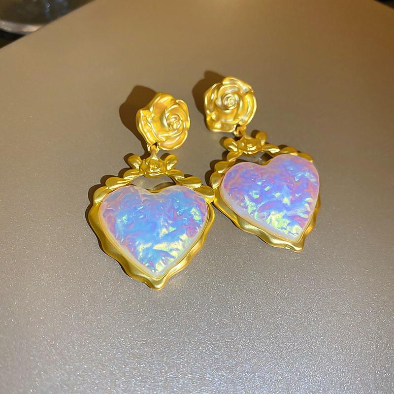 Винтажные серебряные геометрические серьги-цветы - Легкая роскошь, ретро-дизайн