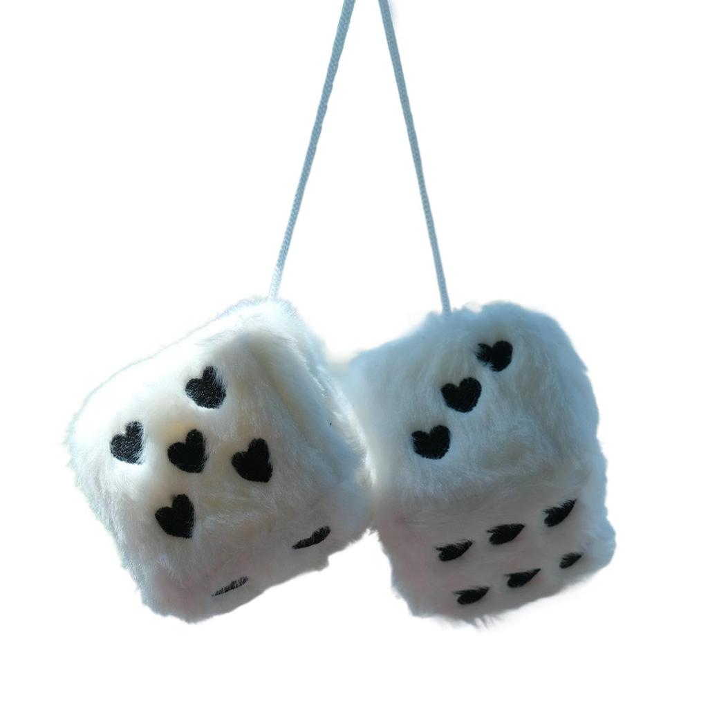 Tuyhnj Dice Car Ornament, Autophagy Dice - 1 Pair Car Decorative Dice Pendant -