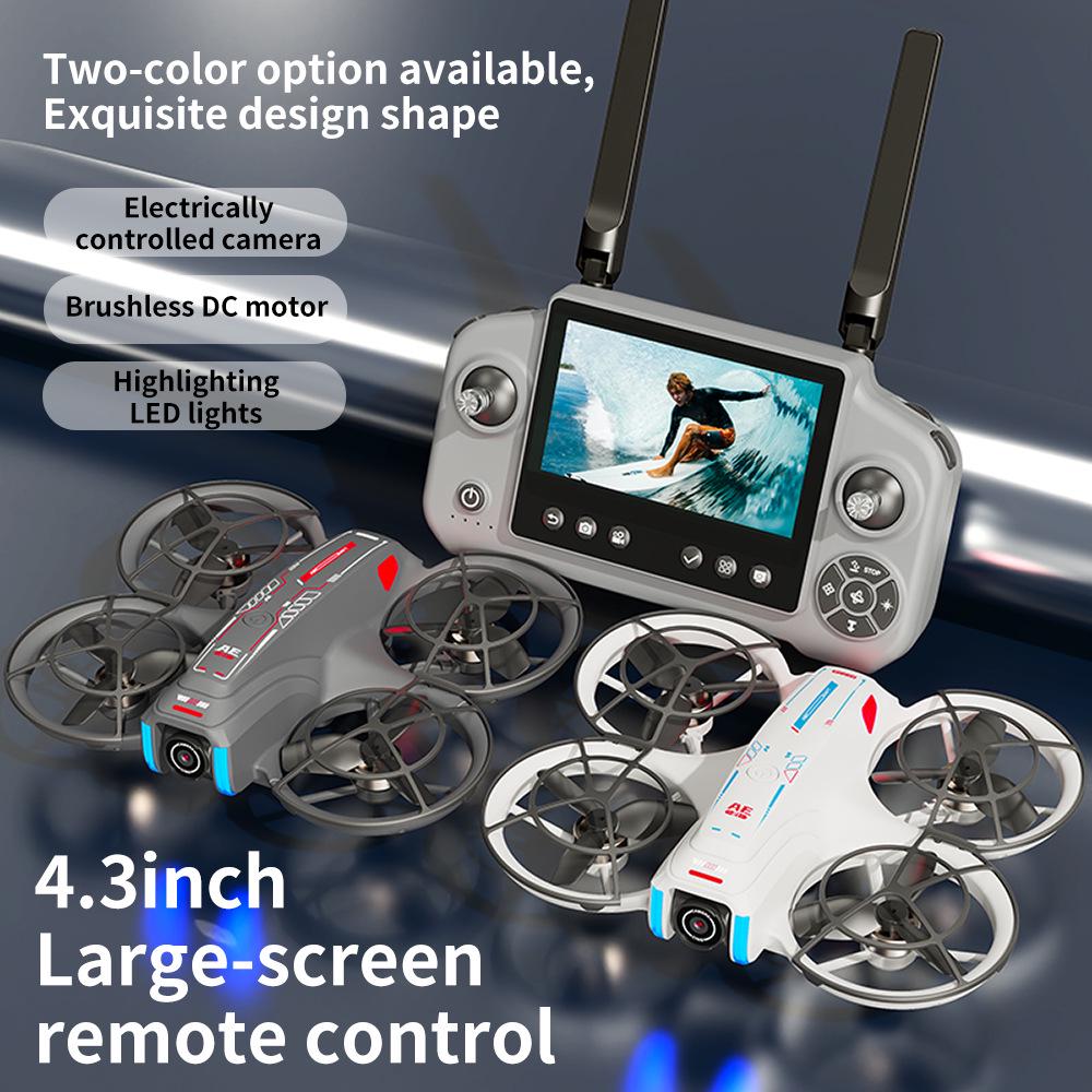 AE21 Drone with 4.3-Inch Screen: Four-Rotor Mini Quadcopter for Aerial Photography
