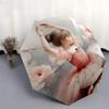 1pc Ballerina In Pink Floral Dress Umbrella with Plastic Handle,Vibrant Cartoon Pattern,Multi-functional UmbrellaPT197