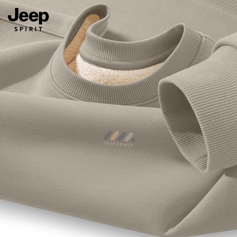 JEEP SPIRIT Men's Thick Lamb Fleece Lined Sweatshirt