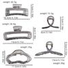 Transparent Gray Large Claw Clip - High-End Korean Hair Accessory for Women's Updos