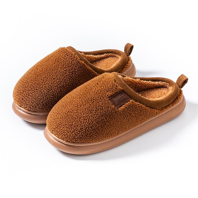 Home Cotton Slippers Autumn and Winter Home Indoor Non-slip Soft-soled Cotton Shoes 2025 New Home Thermal Plush Shoes