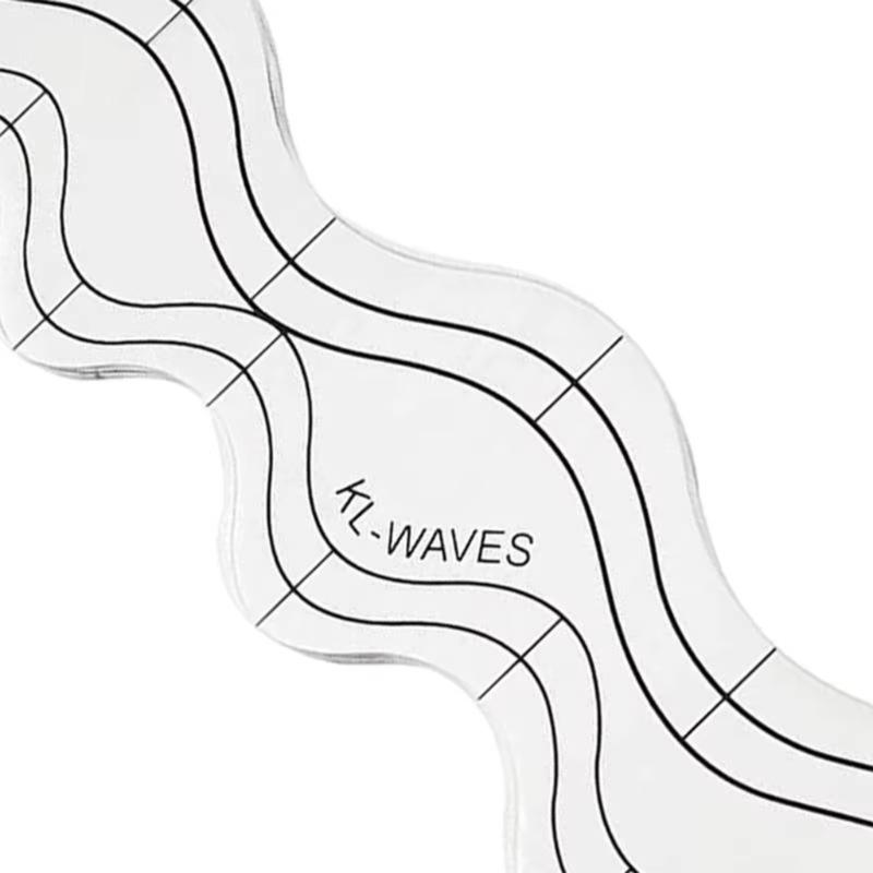 Quilters Ruler Clear Acrylic Wavy Patchwork Templates Clear Acrylic Quilting Rulers Quilters Rulers for Sewing Machine