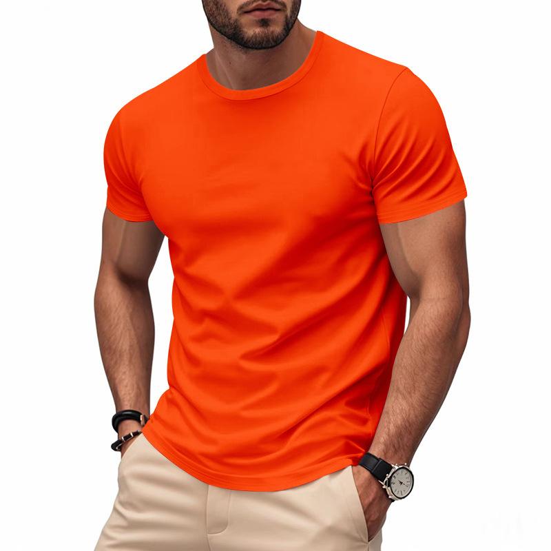 Unisex Asiatisches Schnelltrocknendes Atmungsaktives Einfarbiges Kurzarm Marathon Fitness Nadelöhr T-Shirt