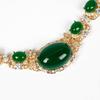 Luxury Beautiful Onyx Green Whitening Jewellery Necklace and Earrings 2 Pcs Wedding Party Gift Dubai Women Prom M-583