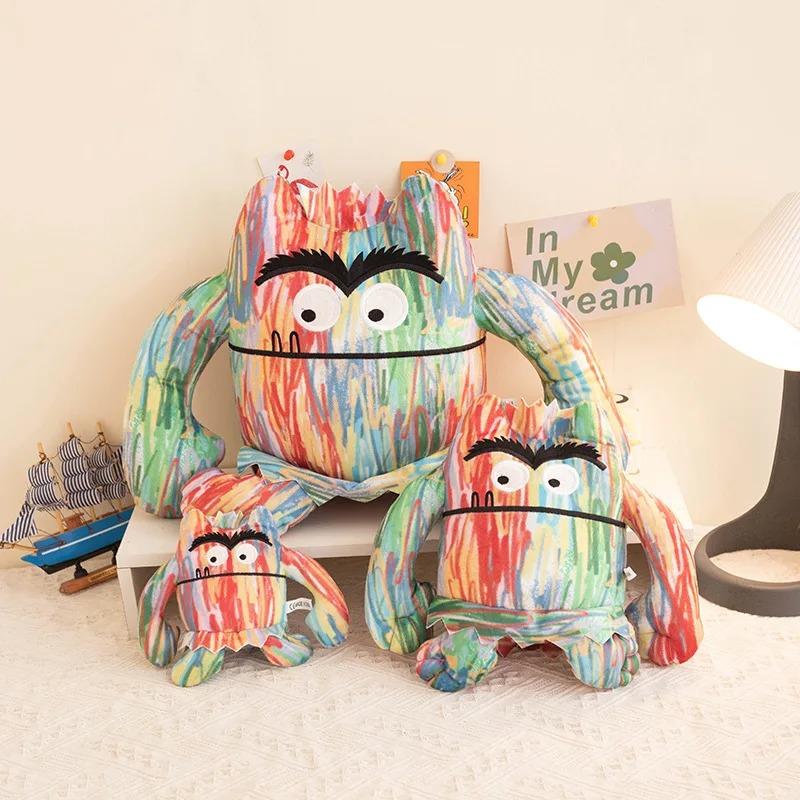 Creativo Colorato Mostro Cuscino da Lancio Bambole Peluche Super Morbido Cuscino per Sedia da Ufficio Decorazione per la Casa Regali di Compleanno per Ragazze Bambini