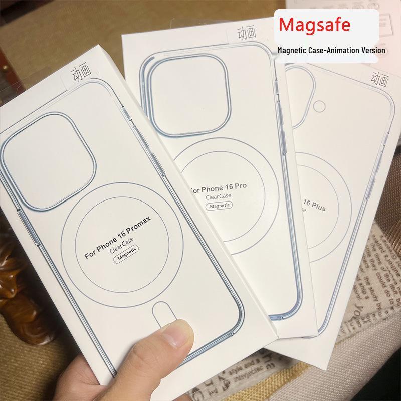 MagSafe Magnethülle für iPhone 16 Pro/13 Pro, Transparentes Acryl, All-Inclusive, Apple 16e kompatibel
