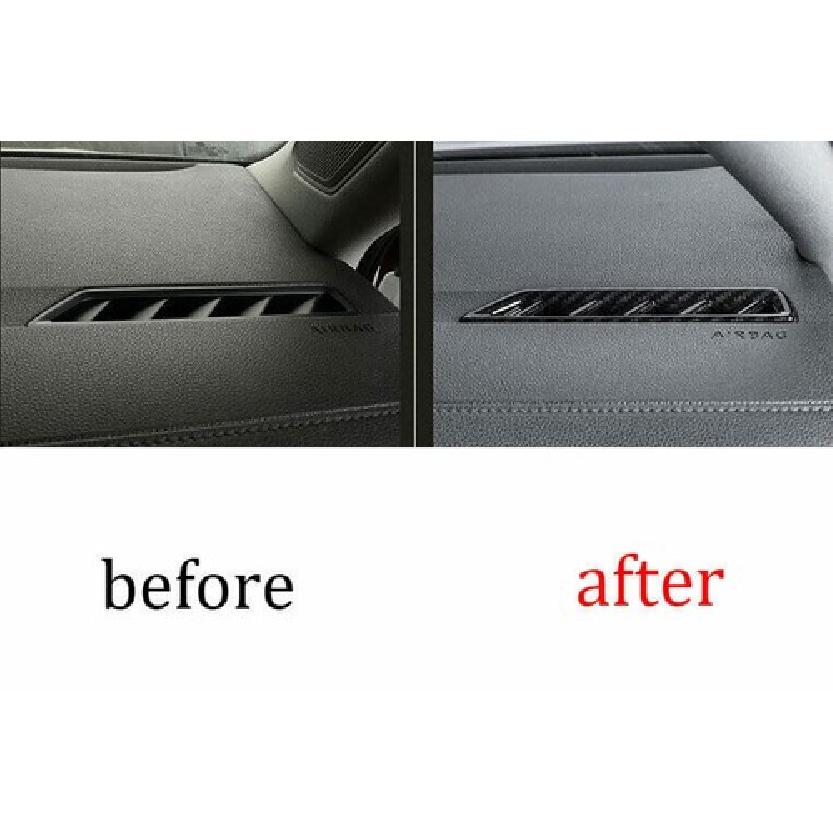 For Volkswagen Jetta Mk7 19- Carbon Fiber Dashboard L&R Air Outlet Vent Trim
