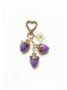 Charming Bowknot Heart-Shaped Strawberry Keychain