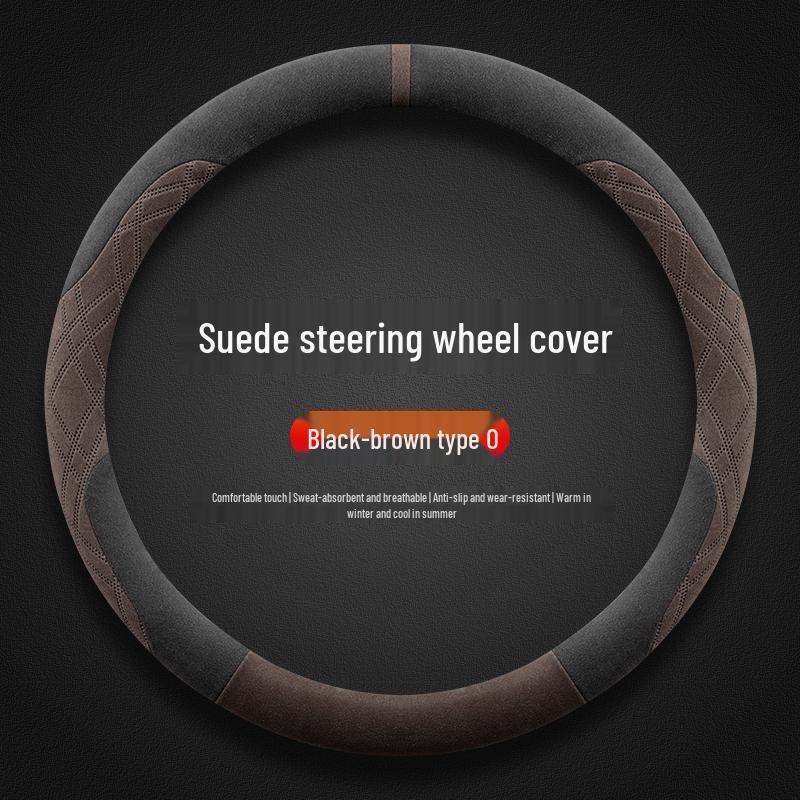 Ultra-thin Non-slip Plush Steering Wheel Cover for FAW Toyota RAV4 Rongfang - Sweat-absorbing Winter Grip