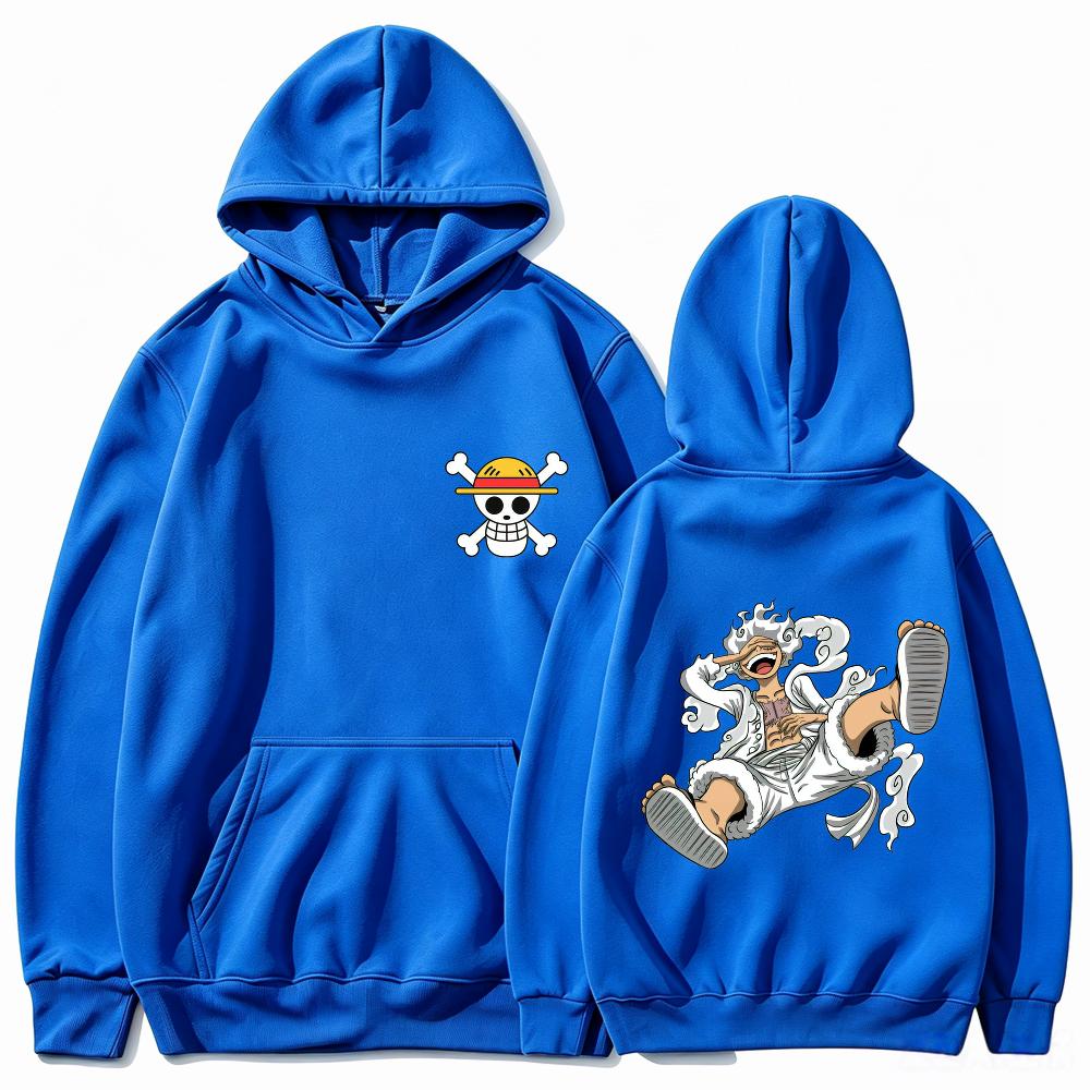 Худи с принтом аниме One Piece Луффи Гир 5 Ника, унисекс для детей, мальчиков и девочек, пуловер с капюшоном, свитшот, детская уличная одежда, топы