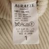 AURALEE made in Japan Long sleeve V neck sweater 1 beige Rib knit Women Used