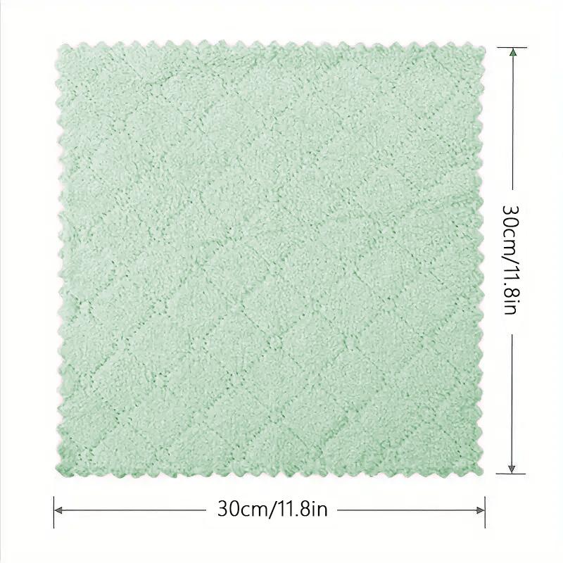 10 Pcs Kitchen Cleaning Rags - High Absorbency Quick-Dry Reusable for Tableware Stove Sink Water Stain Wiping