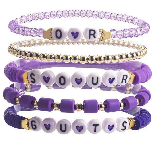Olivia Rodrigo Lila Ton Fächerarmband-Set