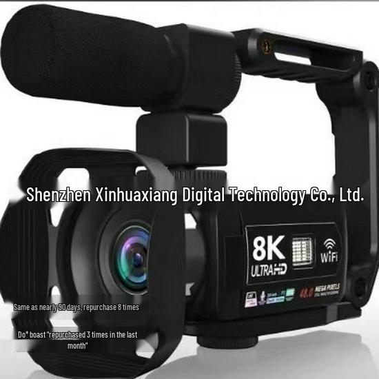 8K Handheld Digital Camcorder, 64MP, Remote-Controlled for Outdoor Photography