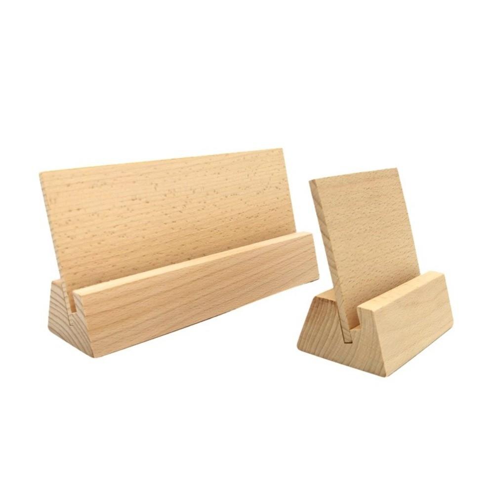 Natural Card Display Stand 12-21 CM Game Cards Stand Wooden Desk Calendar Holder  Greeting Stand