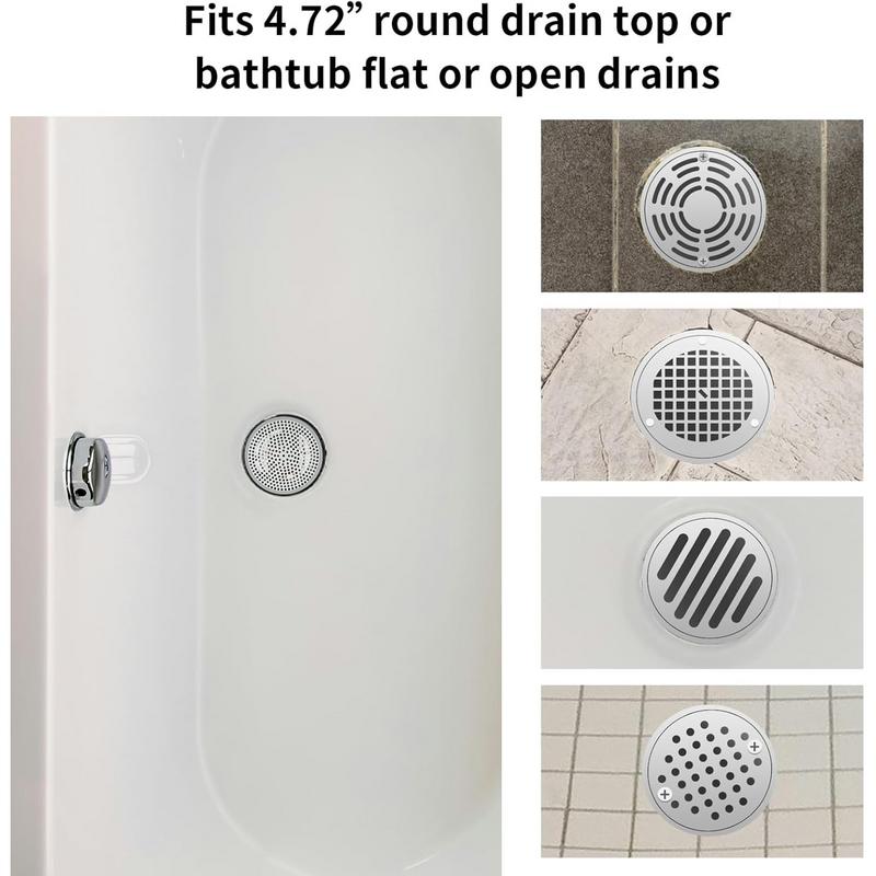 Shower Stall Drain Protector Floor Drain Hair Catcher Protector 304 Stainless Steel Floor Drain Sheet Protector For Kitchen