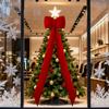 150cm Christmas Bow Decorations, Christmas Window Decorations, Velvet Bow Ornaments