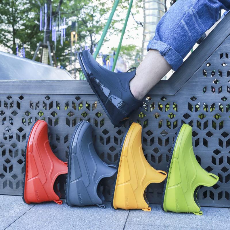 Height Increase Waterproof Rain Boots Men Galoshes Rubber Rain Shoes Trendy Male Rainshoes Ankle Boots Galocha Men's Water Shoes