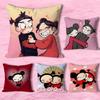 Cute P-Pucca Love G-Garu Anime Celebrity Merchandise All-Match Printed Pillow Case Sofa Car Office Room Decoration Protector