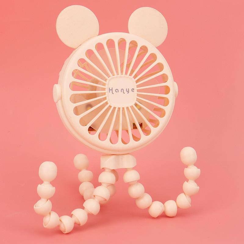 Fan for Cart Stroller Fan Portable Outdoor Fan Clip On for Baby 600mAh USB Rechargeable Handheld Electric Fan for Home 3 Speeds