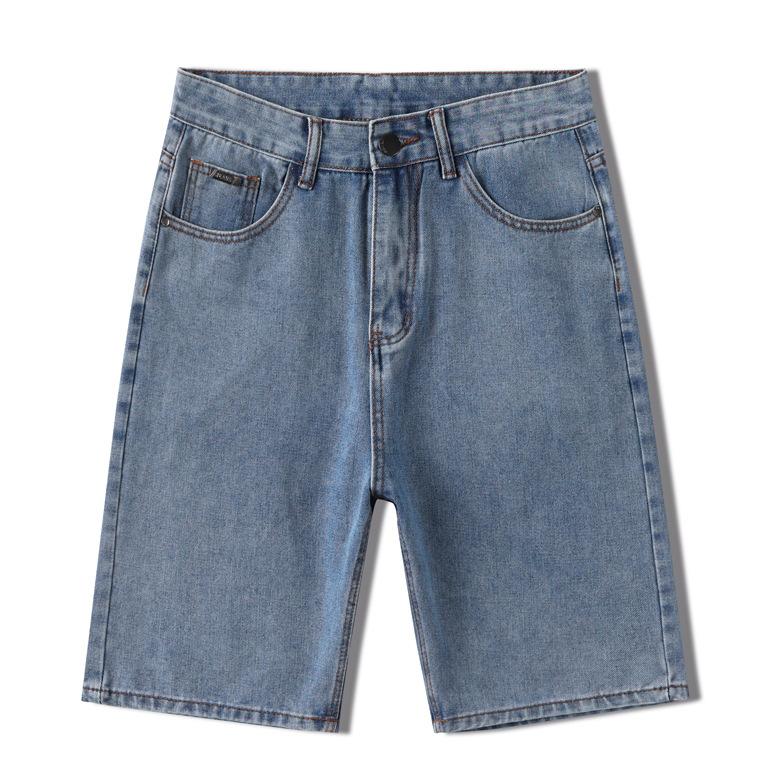 Men‘s Relaxed-Fit Jean Shorts Vintage Wide Leg Streetwear Casual Denim Shorts Summer Lightweight Shorts for Men Comfy Breathable Shorts Plus Size 28