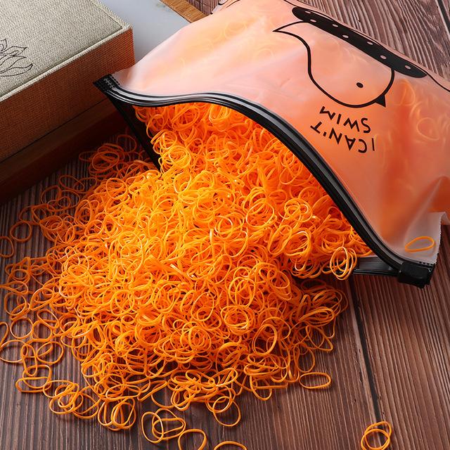 1000 Pieces Cute Baby Disposable Rubber Band Candy Color Hair Rope Children Accessories Girls Mini Elastic Hair Bands for Kids