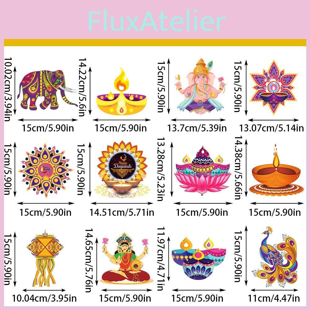 Paper Diwali Festival Hanging Decorations Elephant Paper Spiral Decor Party