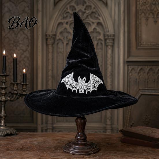 Durable Fabric Patches 2PCS Halloween Bat Embroidered Patch, Lace Gothic Wing Design Long-lasting DIY Clothing Badges, for Backpacks Jeans Jackets