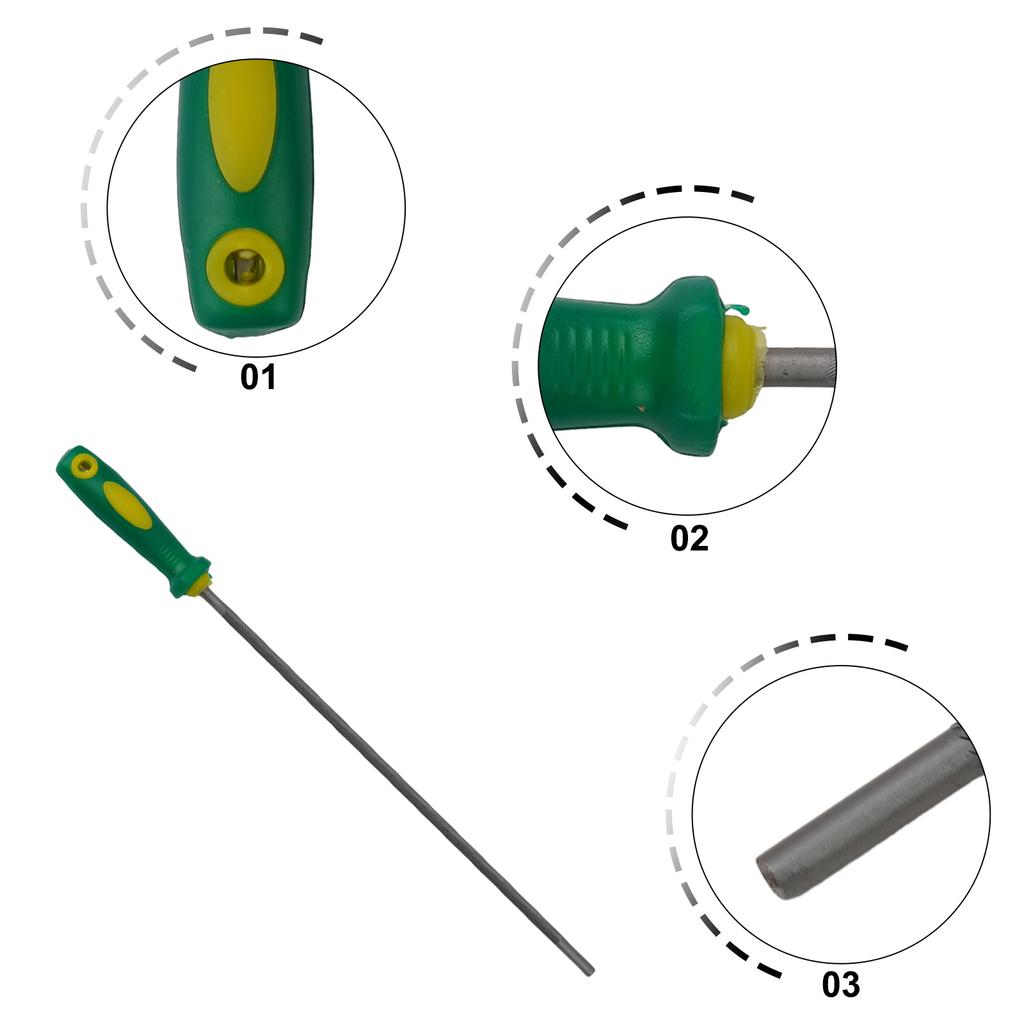 1pcs 4.0/4.8 Round High Carbon Steel Sharpening Chainsaw Saw Chain Files Sharpener Plastic Handle Hand Tools Accessories