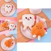 Cute Cartoon Food Plush Keychain Adorable Small Chicken Leg And Toast Pendant