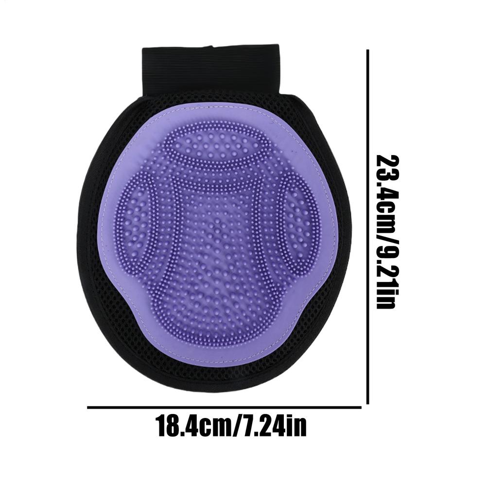 Pet Bath Brush Dog Shower Brush Grooming Glove Pet Scrubber for Cleaning Long-Haired Short-Haired Daily Bathroom Home Apartment