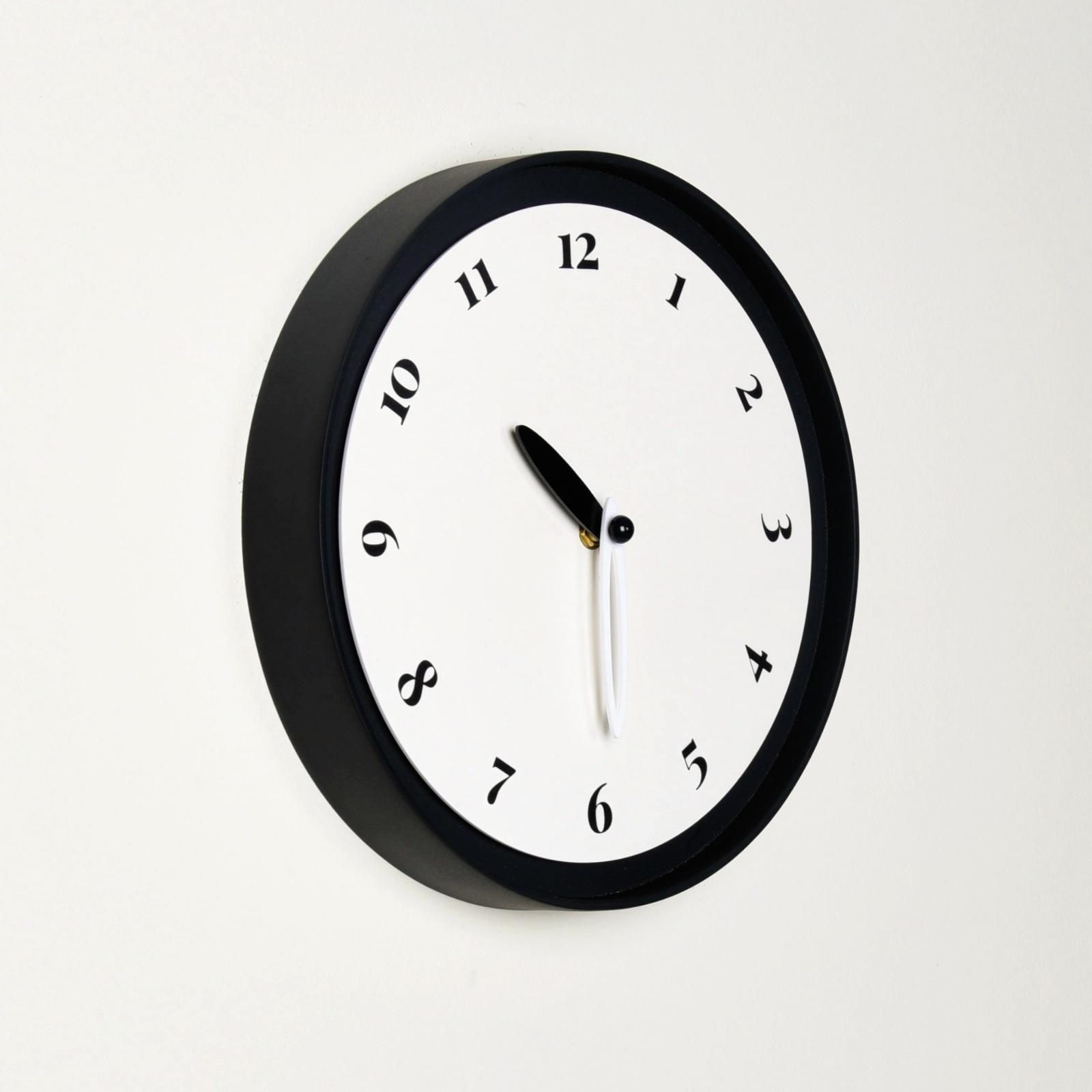 

Ins Style Simple Design Decorative Clock Modern Fashion Wall Clock Silent Living Room Creative New Network Textured Black - 30 × 30cm-4