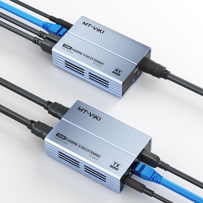 Maitowave HDMI KVM Extender: 150m Ethernet Cable for HD, Keyboard & Mouse Control - Model MT-EHK150