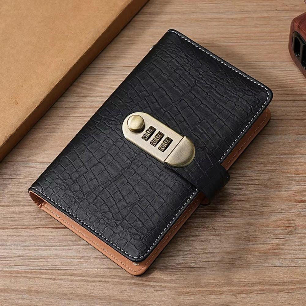 Con Blocco Password Blocco Contanti Budget Notebook Pelle PU Organizzatore Fatture Budget Gestione Contanti