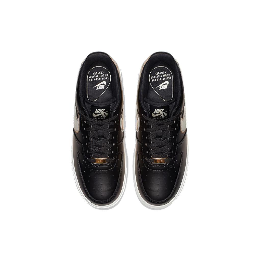 New Nike Air Force 1 Low Metallic Swoosh Black Women's AR0642-002