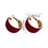 Trendy Maillard Style Leopard Print Earrings Temperament Vintage U-shaped Ear Buckle Jewelry Elegant Retro Earrings Party