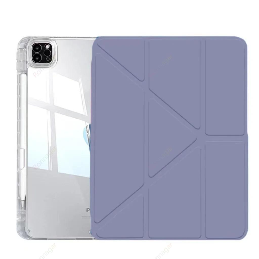 Y-Faltcase für iPad Air11 13 Zoll M3 M2 / Pro11 13'' M5 M4 A16 11. Air 4 5 10. Generation 9. Generation 10.2 10.5 10.9 Klare Rückseite