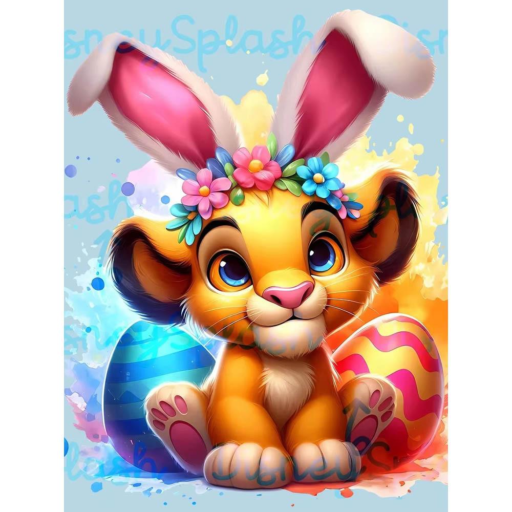 Rabbit Ear Eevee Frozen Anna Elsa Diamond Painting New Full Diamond Cute Girly Style Handmade DIY Diamond Embroidery Material Pack