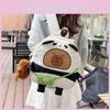 Cute Cartoon Capybara Backpack Made Of Cloth With Spacious Design For School Daily Use