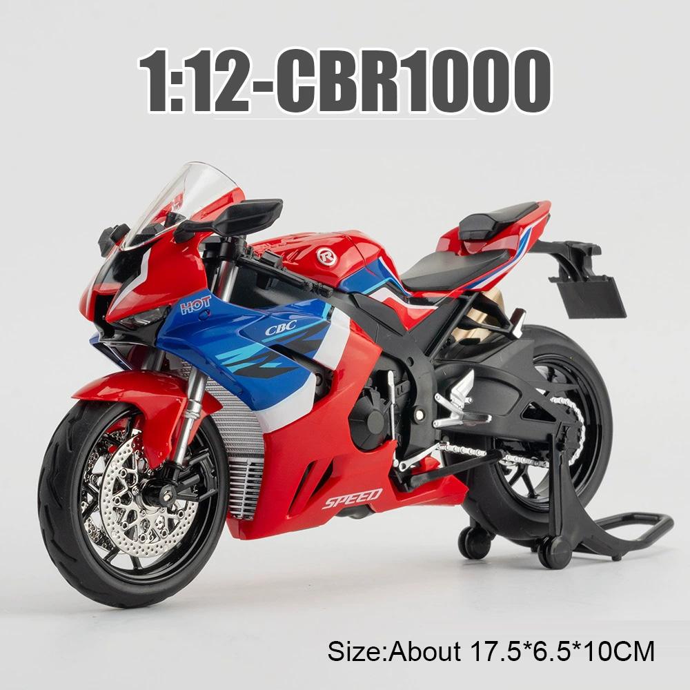 1:12 Honda Monkey Cbr1000 Motorcycle Model Diecast Alloy Car Toys Front Wheel Steering Shock Absorption Function Vehice Kid Gift