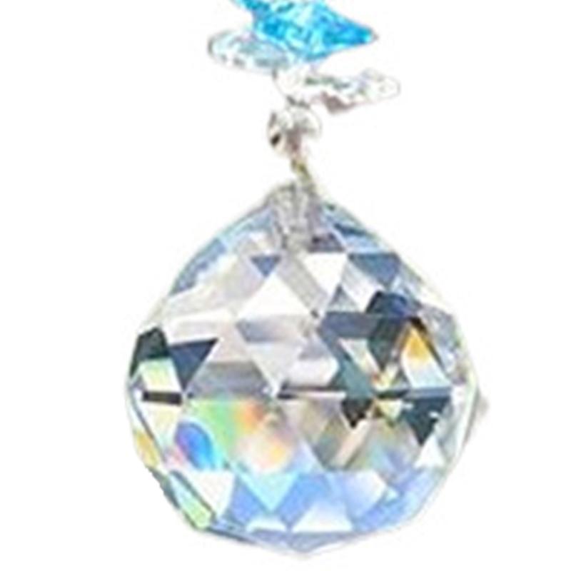 Garden Ornaments Crystal Wind Chimes With Stainless Steel Frame Producing Rainbows Hues For Outdoor Display