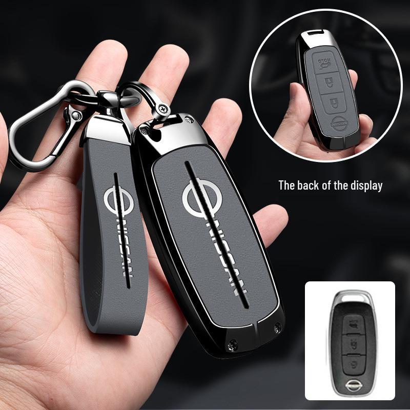 Metal Keychain Cover for Nissan Qashqai, X-Trail, Tiida, Kicks, Murano, Sylphy, Terra