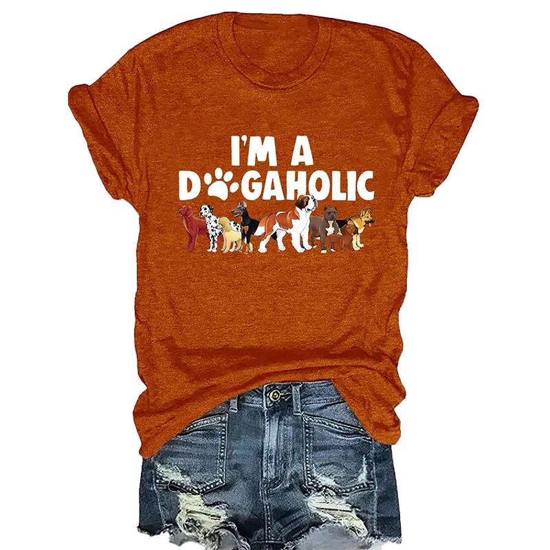 

Женская летняя футболка Ретро мода Футболки с коротким рукавом Повседневные топы с мультяшными животными 8XL оранжевый